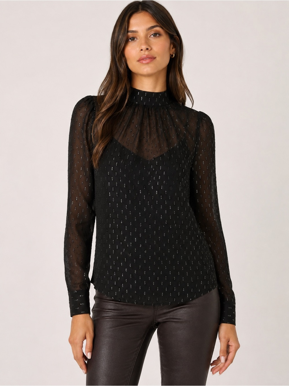 Veronica Beard Melling Silk Sheer Embellished Tie Back Blouse Size 6